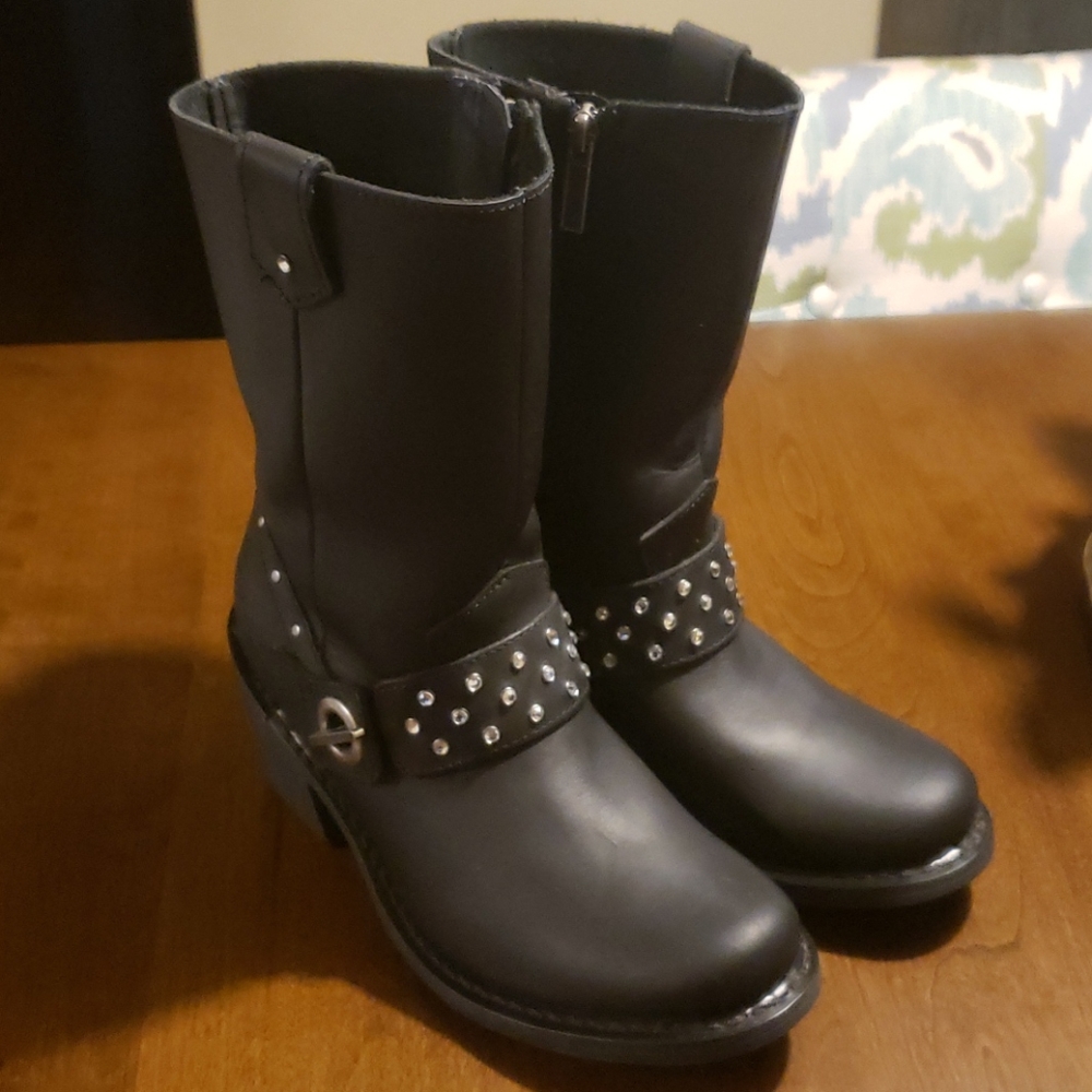 Authentic Women's Leather Harley Davidson Boots
